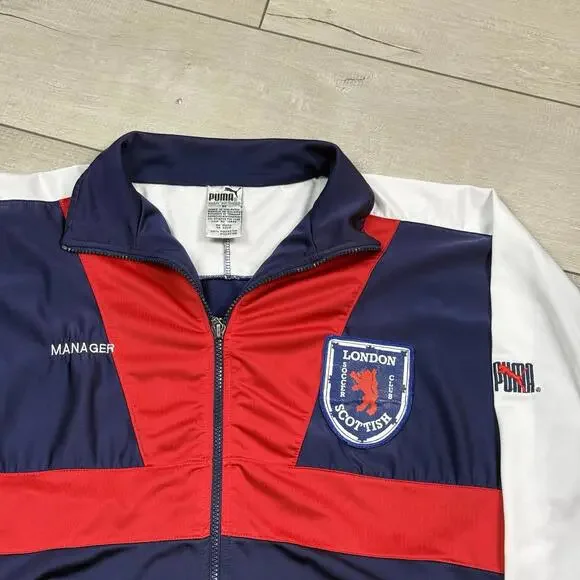 Puma London Scottish Track Jacket Size M “Manager” Team Release VTG Rugby Rare! - Picture 3 of 9